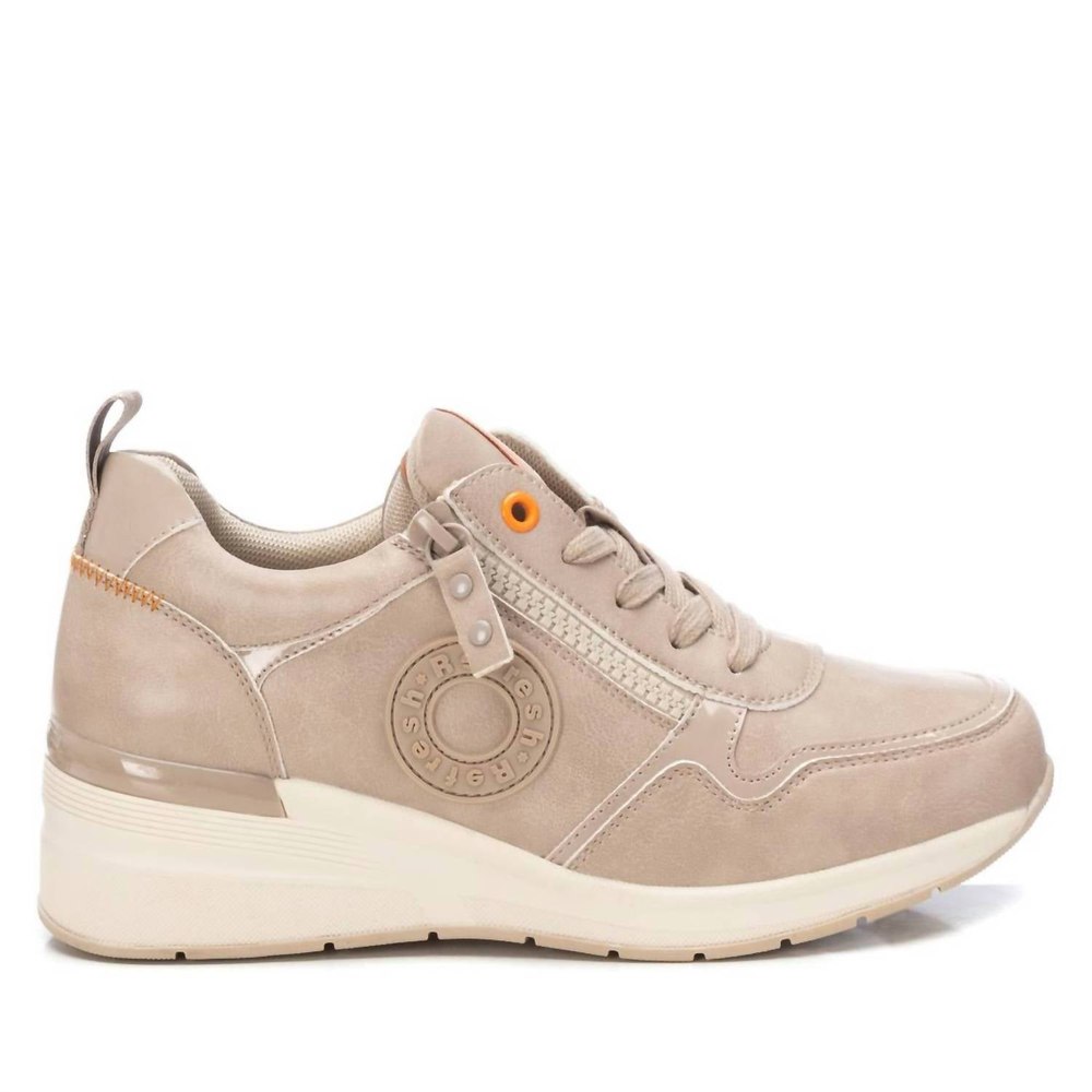 Women’s Wedge Trainer Sneakers In Beige 7803875196988