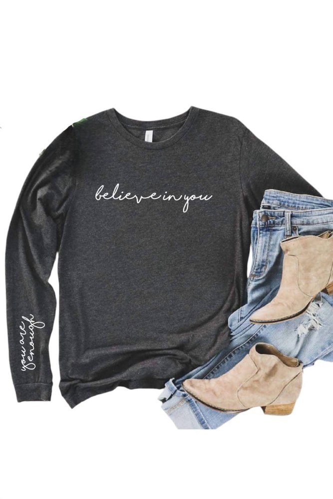 Women’s You Are Enough Tee In Black 7803877425212