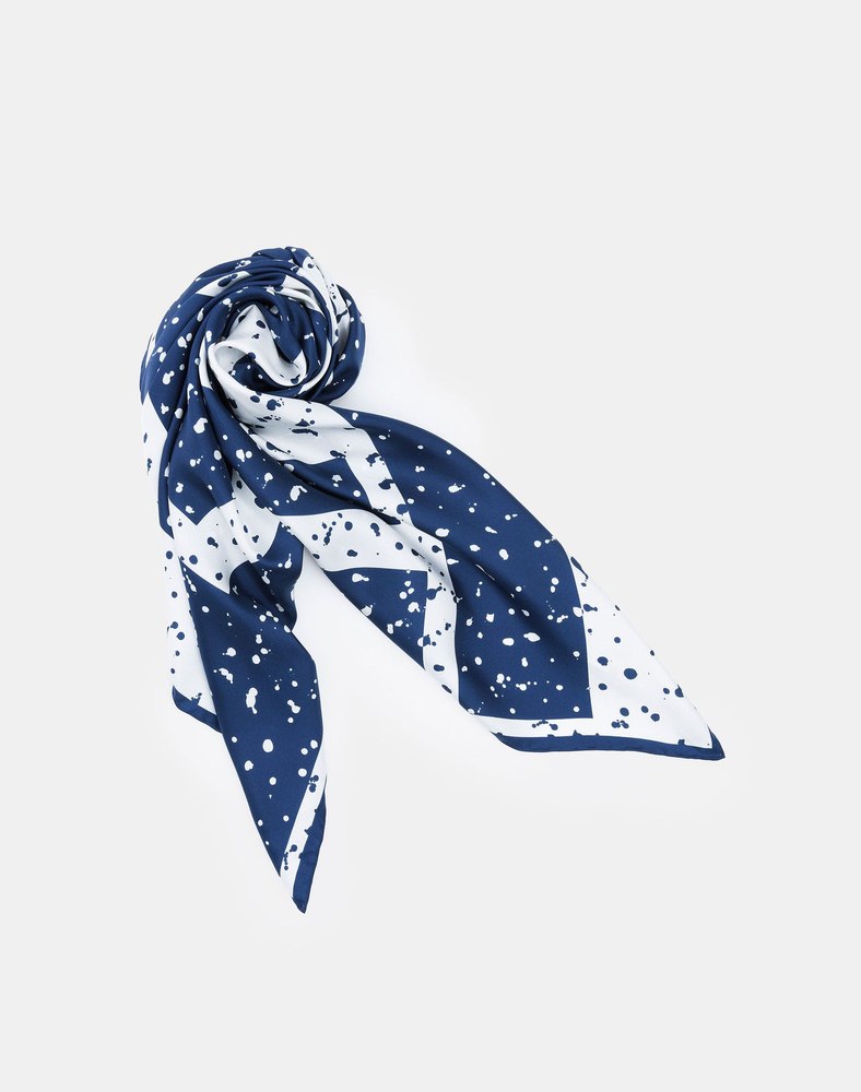 Ink Splatter L Beam Silk Scarf
