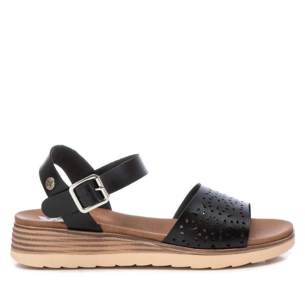 Women’s Low Wedge Sandals In Black 7703561142332