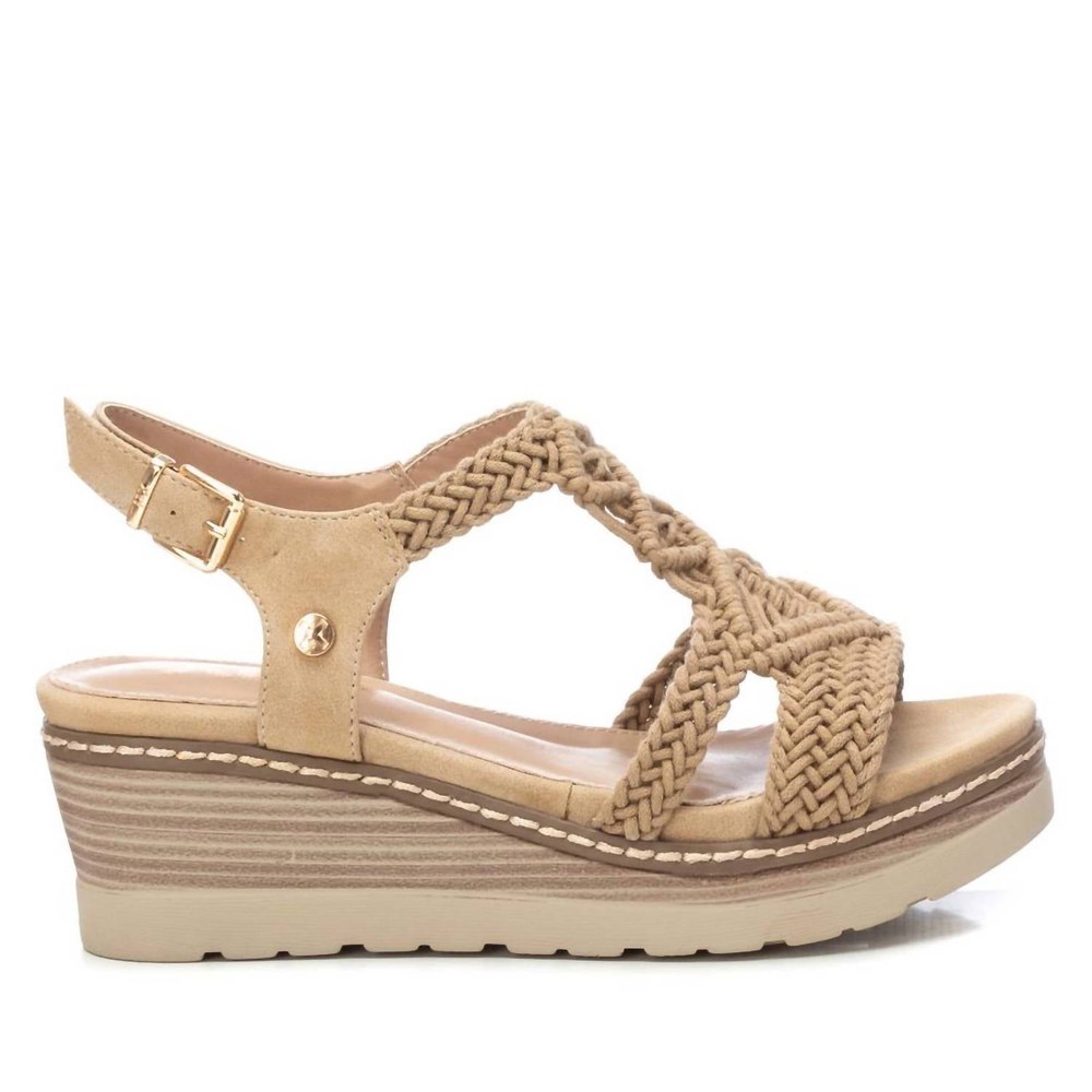 Women’s Wedge Sandals In Beige 7703563075644
