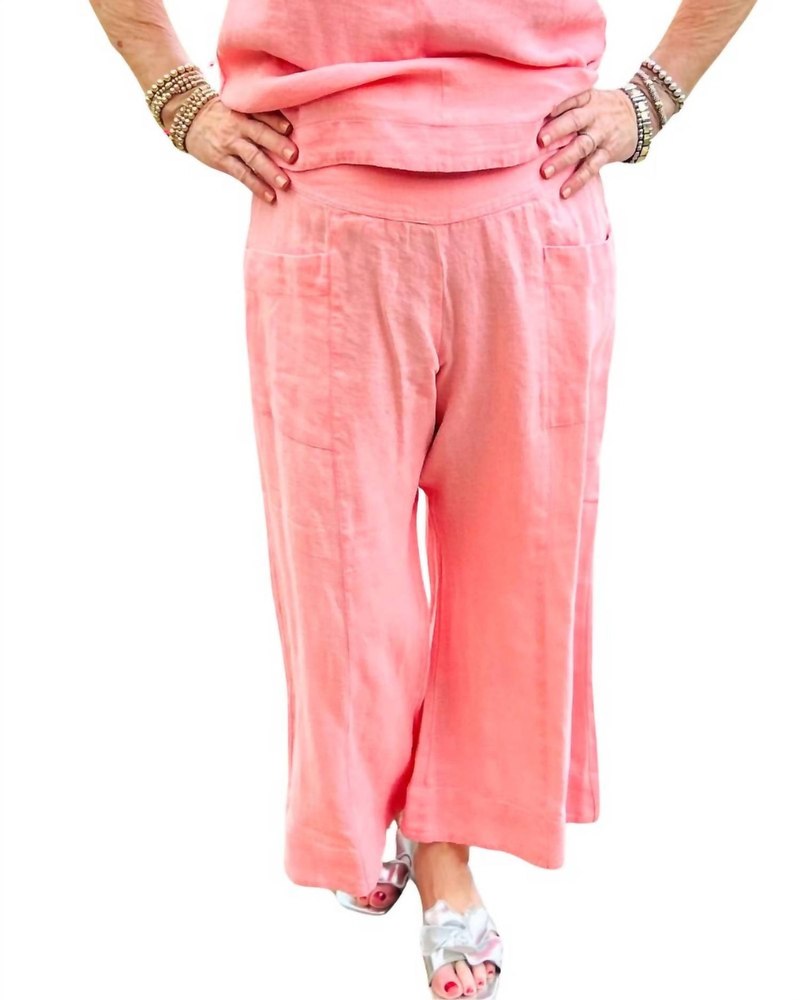 Linen Slouch Pocket Pant In Geranium 7832139825212