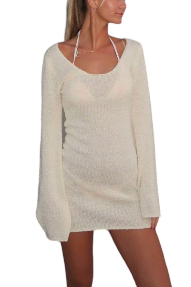 Beachside Dress In Cream 7832145068092