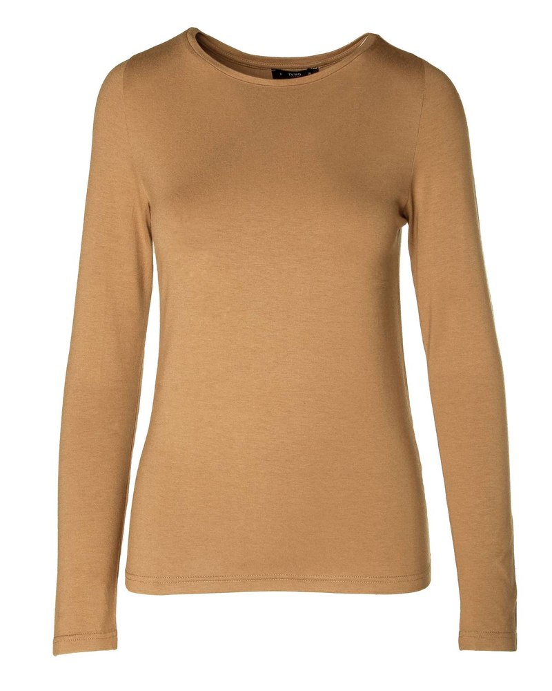 Women’s Boat Neck T-Shirt In Camel 7703568318524
