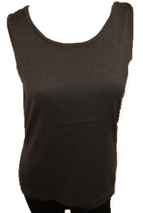 Bra Friendly Tank Top In Gray 7226211500092