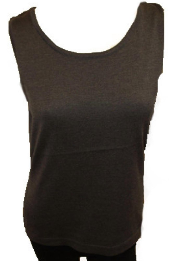 Bra Friendly Tank Top In Gray 7226211500092