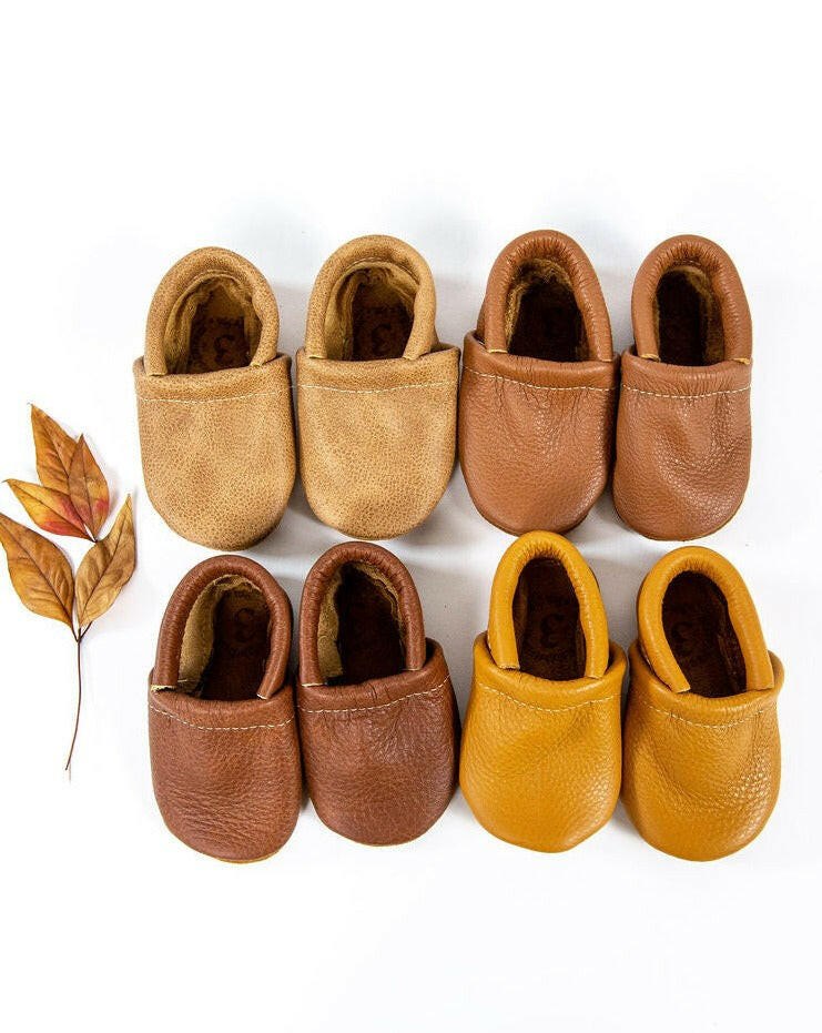 Sahara, Sienna, Chestnut, Honey LOAFERS Leather Shoes Baby and Toddler