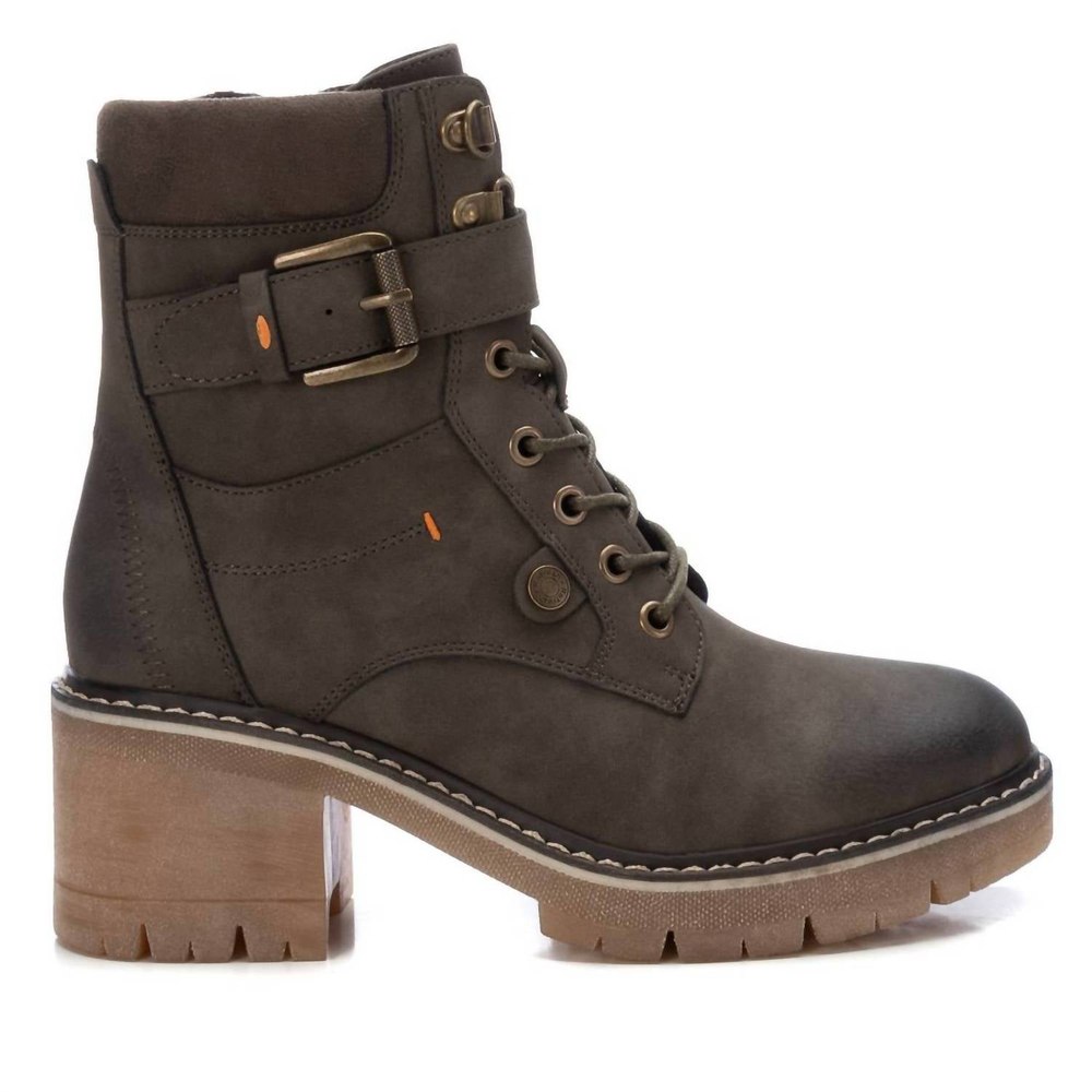 Women’s Combat Booties In Kakhi 7803891875900