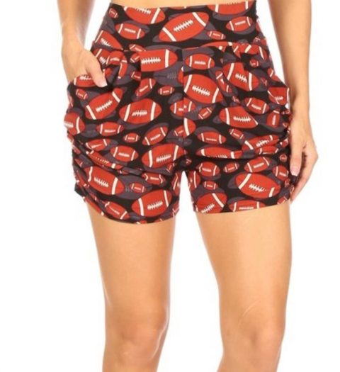 Women’s Lounge Shorts With Pockets In Football 7803909799996