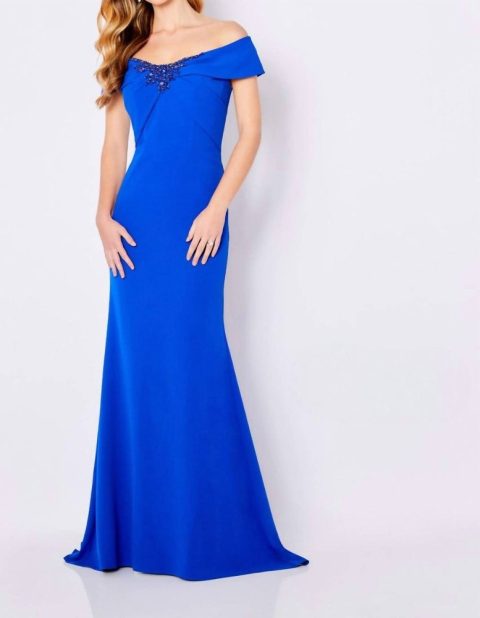 Off The Shoulder Dress In Royal