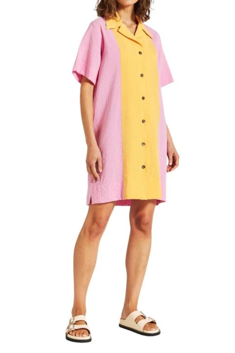 Edie Mini Dress In Pink-Marigold 7703589945404