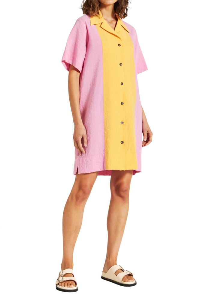 Edie Mini Dress In Pink-Marigold 7703589945404