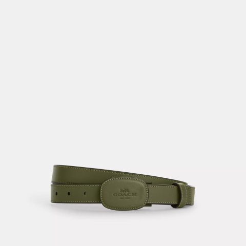 Coach Outlet Plaque Buckle Cut To Size Reversible Eliza Belt, 25 Mm 7832583143484