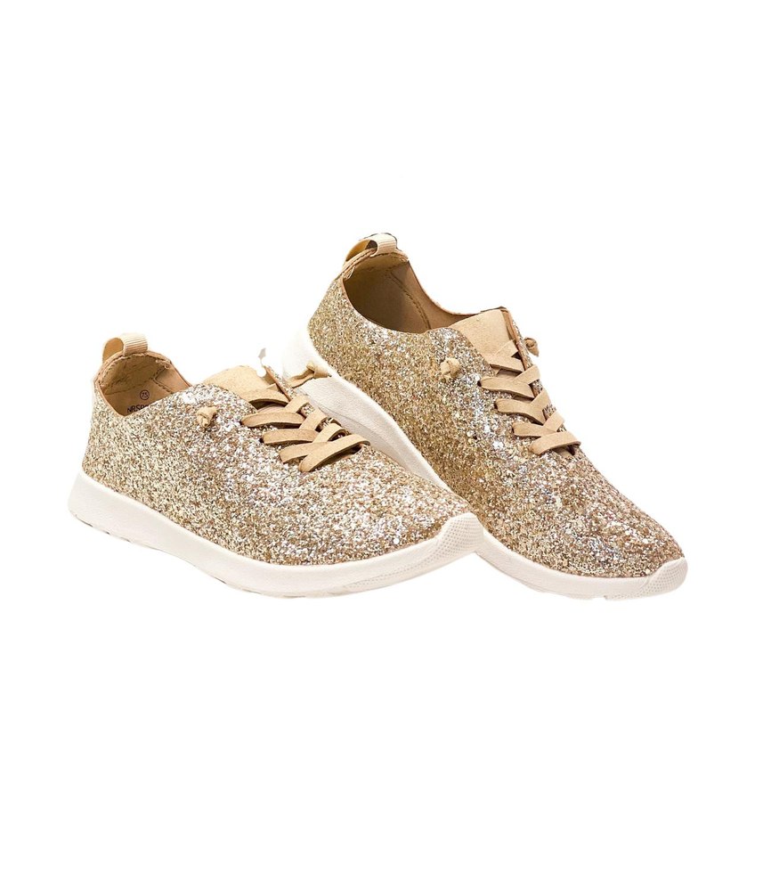 Women’s Mayo Glitter Sneaker In Gold 7803920351292