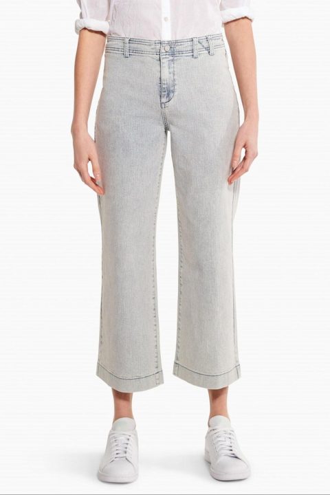 Mid Rise Wide Leg Jean In Salt 7803923824700