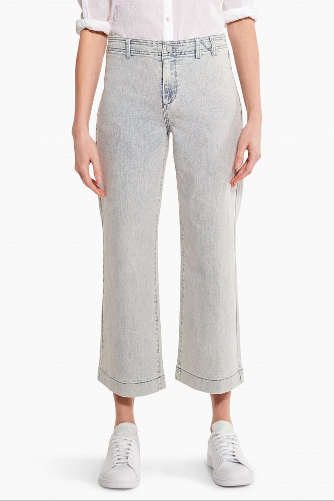 Mid Rise Wide Leg Jean In Salt 7803923824700