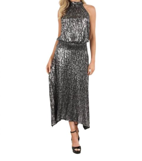 Smocked Pleated Maxi Dress In Gina Pleats 7703592927292