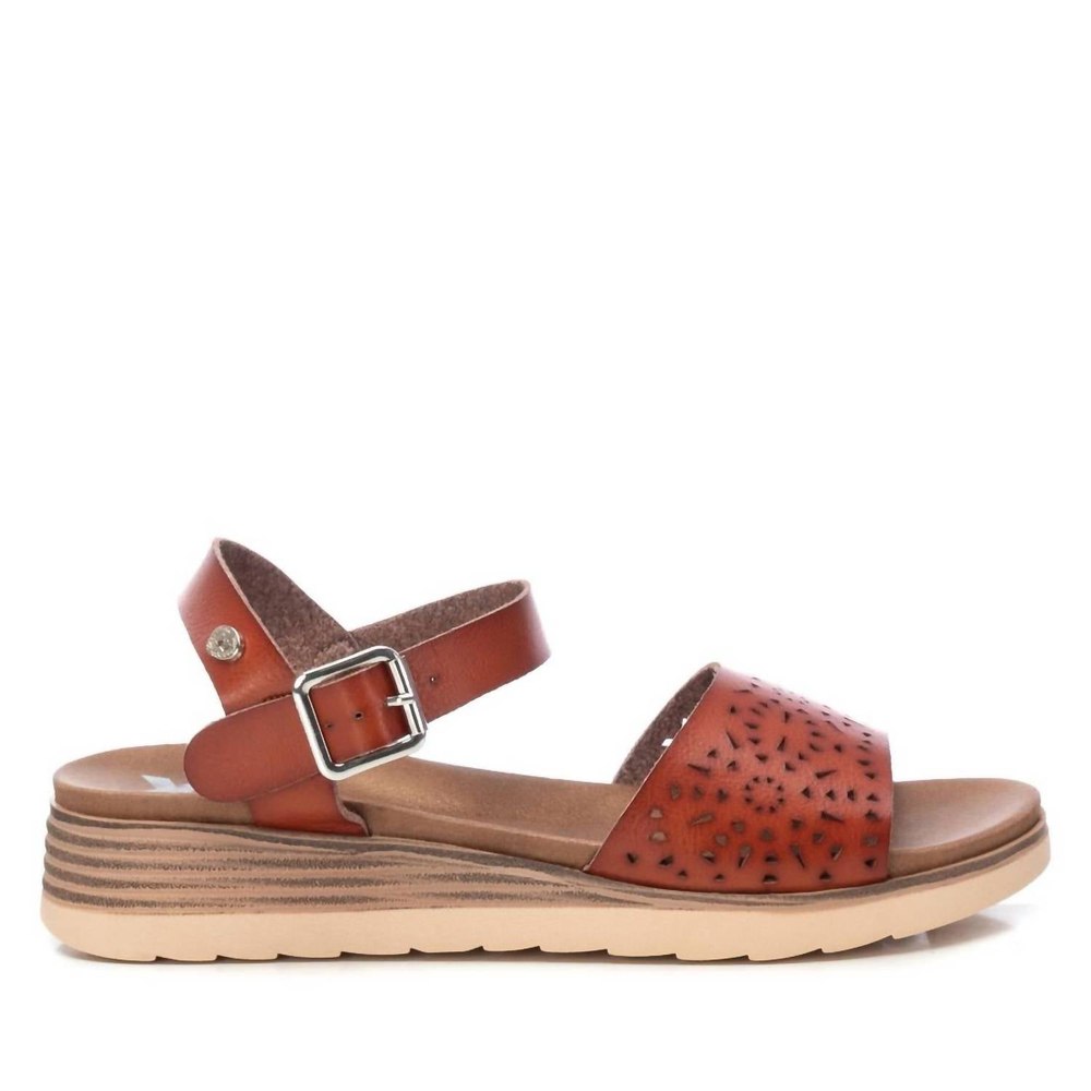 Women’s Low Wedge Sandals In Camel 7703600660540
