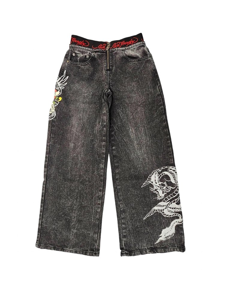 Women’s Lks Dragon Front Zip Jean In Vintage Grey 7803929624636