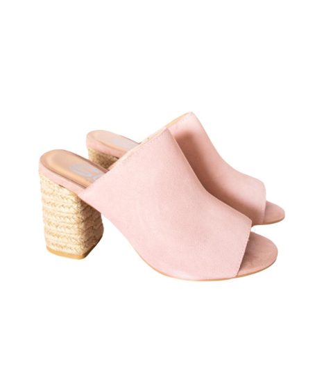 Women’s Helena Heeled Sandal In Blush Suede 7803933065276