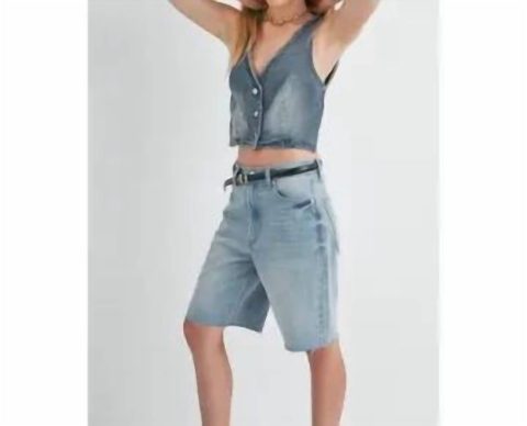 Denim Bermuda Short In Denim Blue 7803940274236