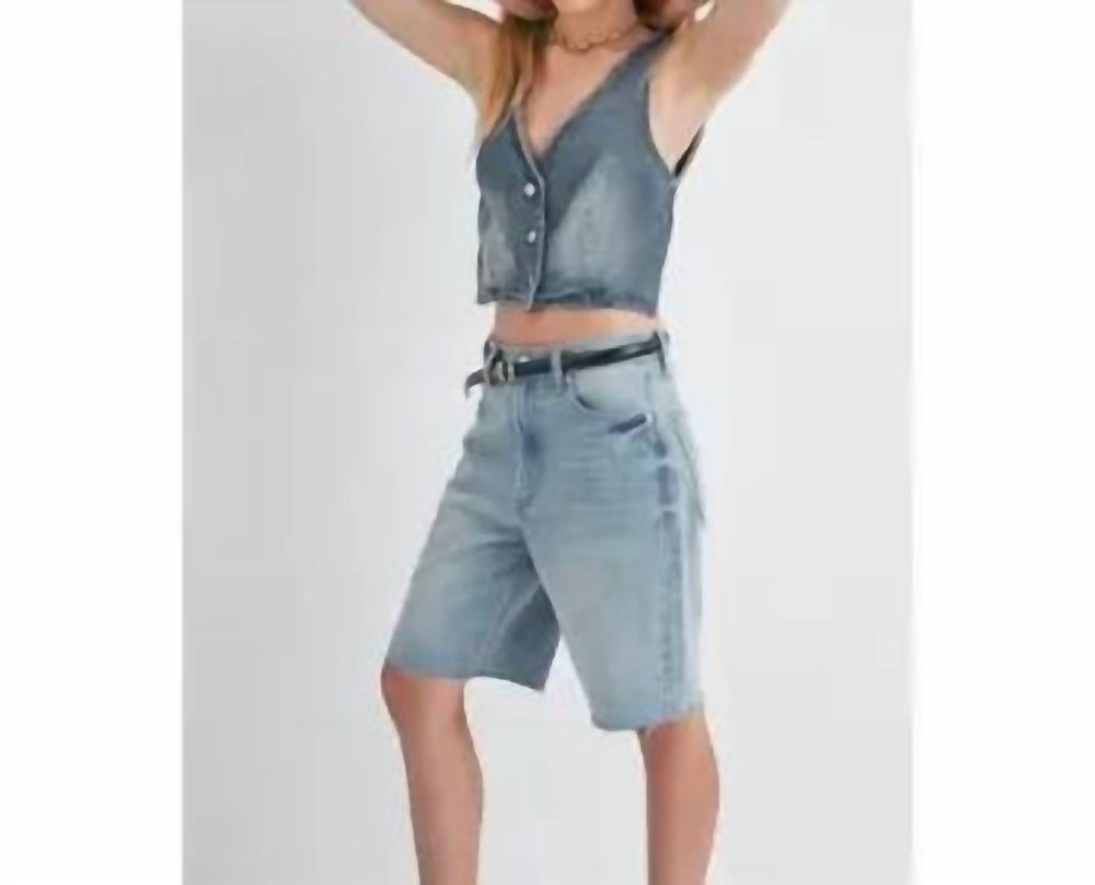 Denim Bermuda Short In Denim Blue 7803940274236