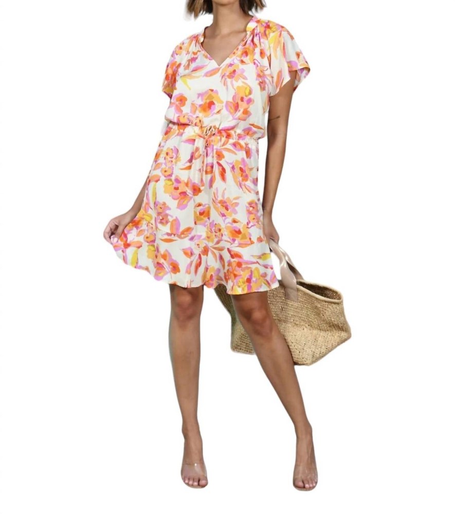 Ruffle Sleeve Dress In Emilie 7703606132796