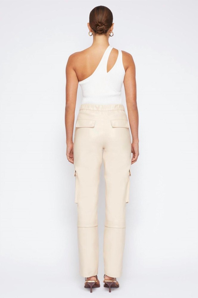 Jenni Ribbed One Shoulder Top In White