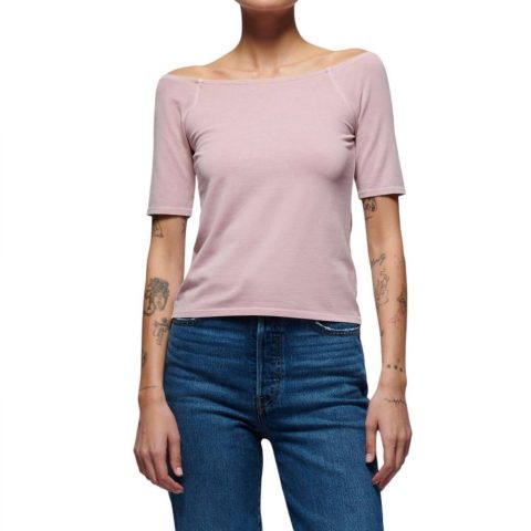 Giana Off Shoulder Top In Violet Ice 7803948728380