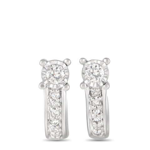 LB Exclusive 14K White Gold 0.10ct Diamond Earrings ER28554