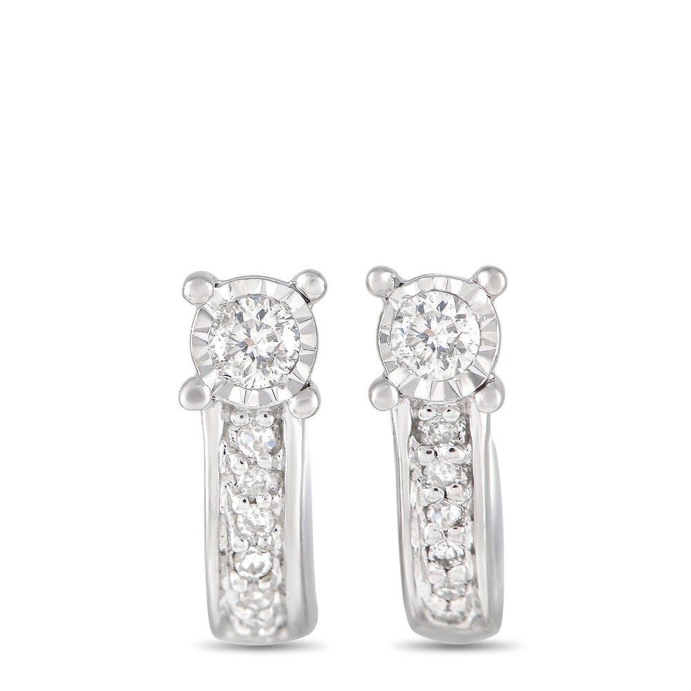 LB Exclusive 14K White Gold 0.10ct Diamond Earrings ER28554