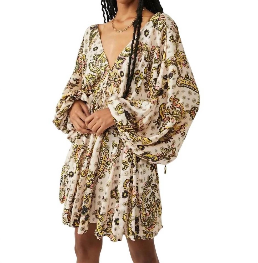 Printed Arzel Mini Dress In Tea Combo 7803956297788