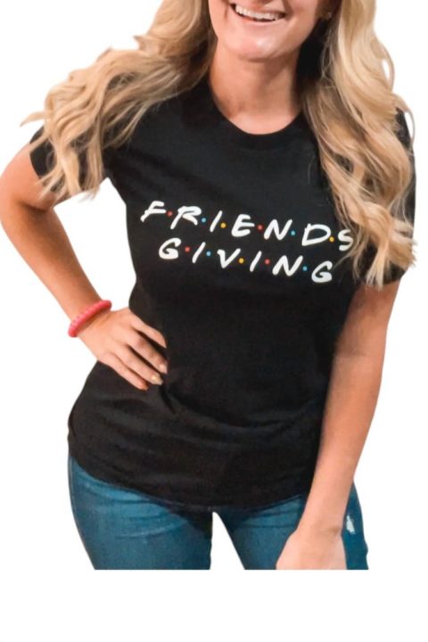 Friendsgiving Tee In Black 7803958755388