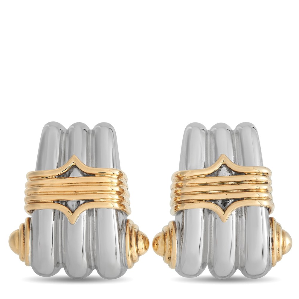 Zolotas 18K Yellow Gold and Silver Clip-On Earrings ZO22-030824