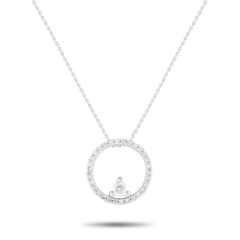LB Exclusive 14K White Gold 0.25ct Diamond Necklace PN15393