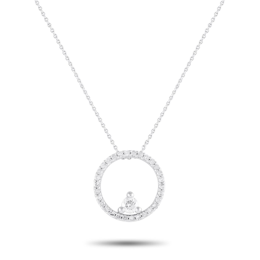 LB Exclusive 14K White Gold 0.25ct Diamond Necklace PN15393