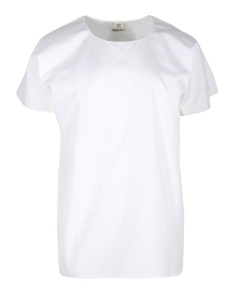 Hermes Short-Sleeved Top in White Cotton 7703675568188