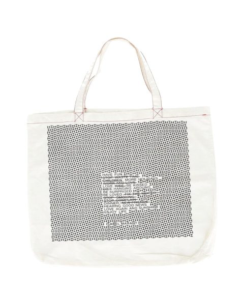 Isabel Marant Printed Tote Bag in White Canvas