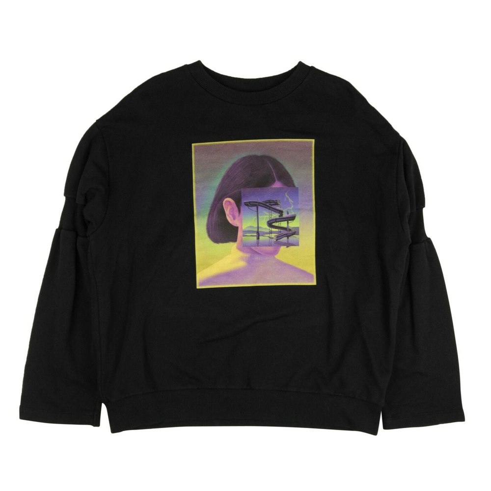 Marcelo Burlon Graphic Crewneck Sweatshirt – Black