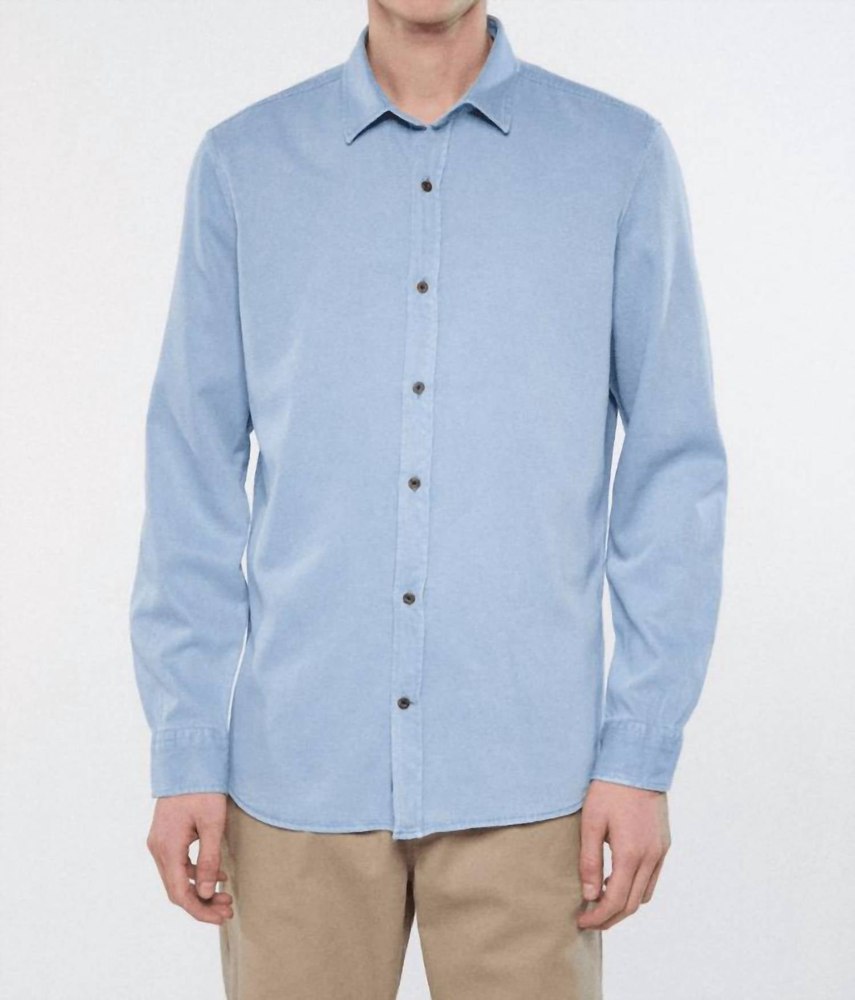 Luxe Long Sleeve Shirt In Blue 7803971960892