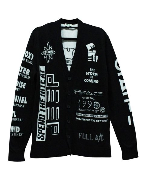 Kenzo House Reggae Knit Cardigan in Black Cotton 7703677304892