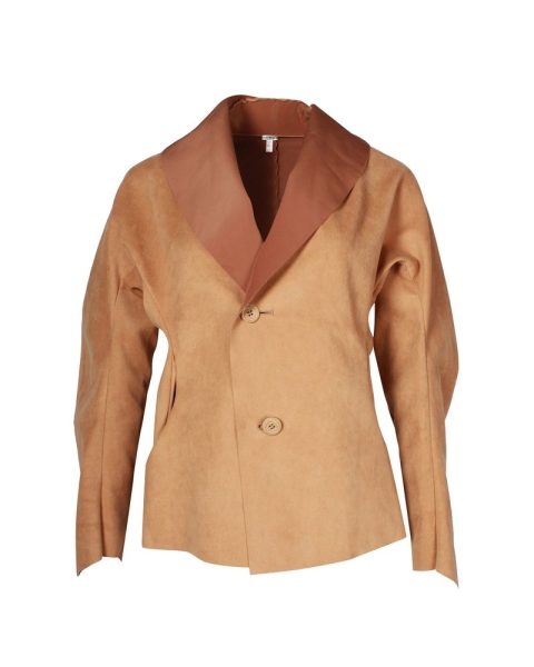 Issey Miyake Single-Breasted Jacket in Beige Polyester 7703677829180