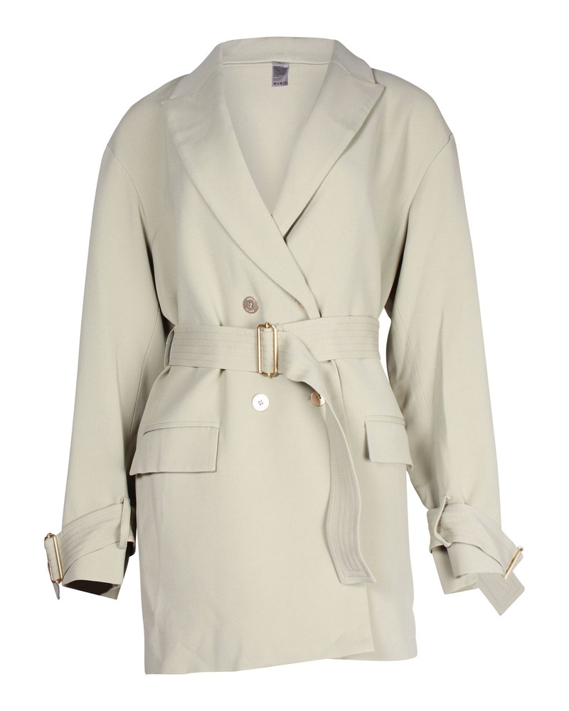 Dion Lee Cady Cocoon Coat in Light Green Acetate 7703678353468