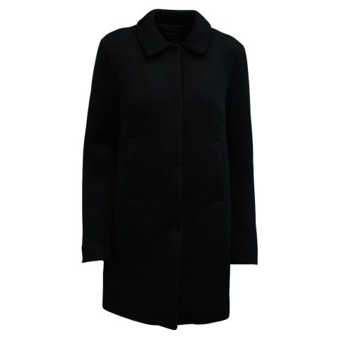 Simone Rocha Straight Coat in Black Polyester 7703678812220