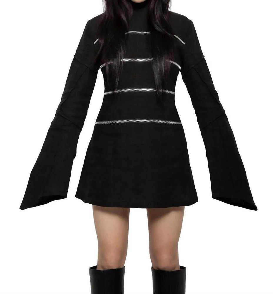 Sgt. Zipper Dress In Black 7803977891900