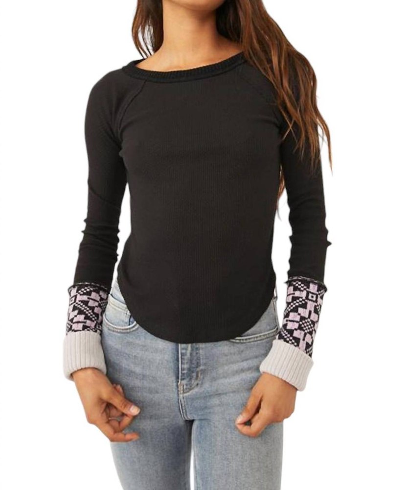 She’s Reversible Cuff Shirt In Black 7803979595836