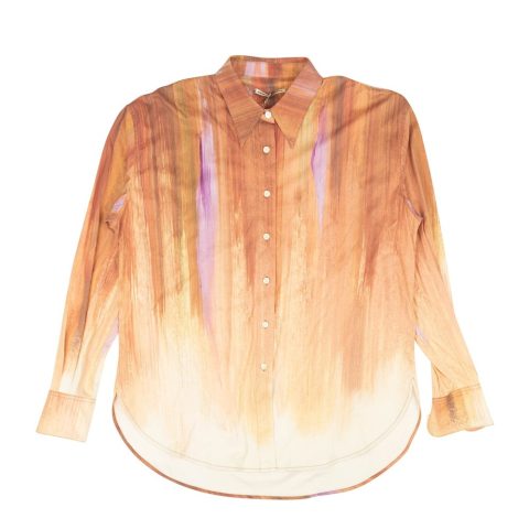 Samuel Gui Yang Brush Oversize Point Shirt – Orange/Multi