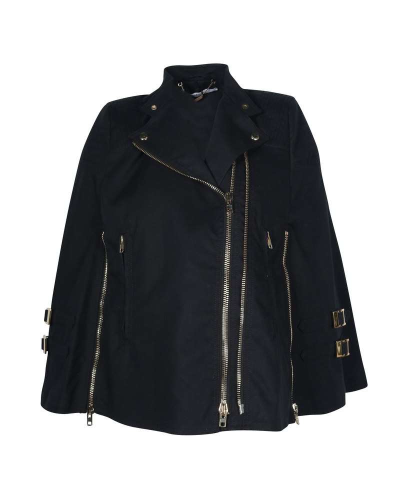 Givenchy Biker Cape in Black Cotton 7703680417852