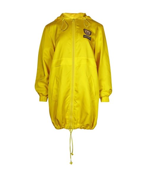 Moschino Couture Teddy Bear Coat in Yellow Polyamide 7703681073212