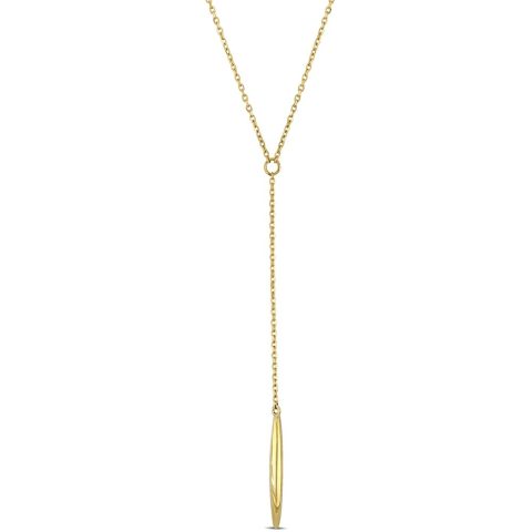 Mimi & Max Lariat Necklace with Chain in 14k Yellow Gold – 16+2 in